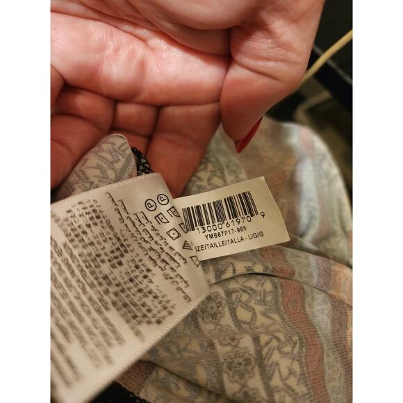 BCB Generation Dress Womens L Striped mock neck boho shift funky fun festival - Picture 8 of 11